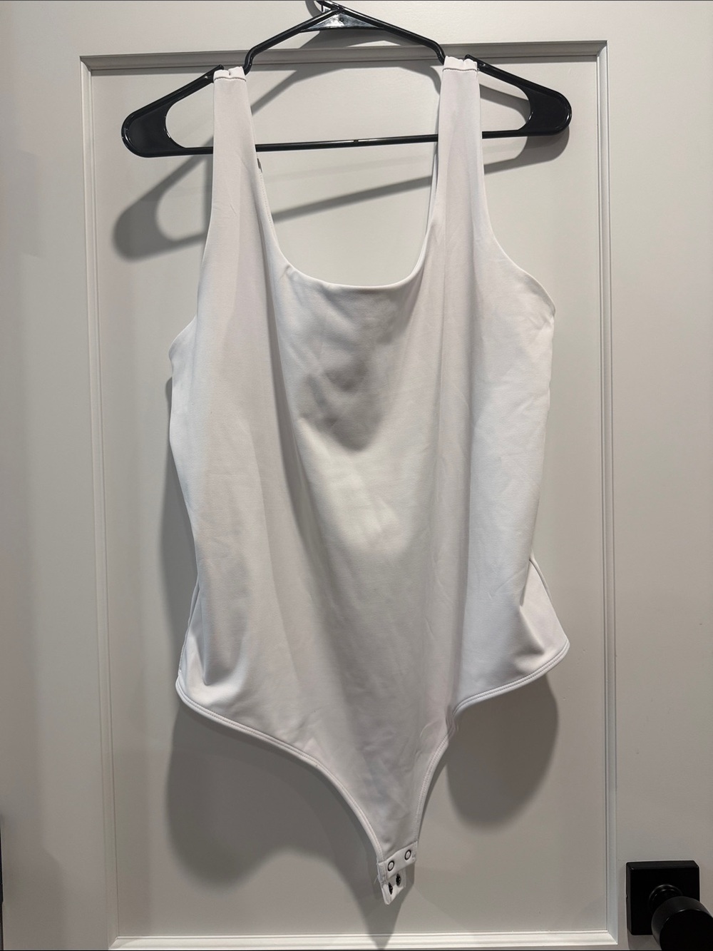 Express White Kids One-Piece Bodysuit with Scoop Neck